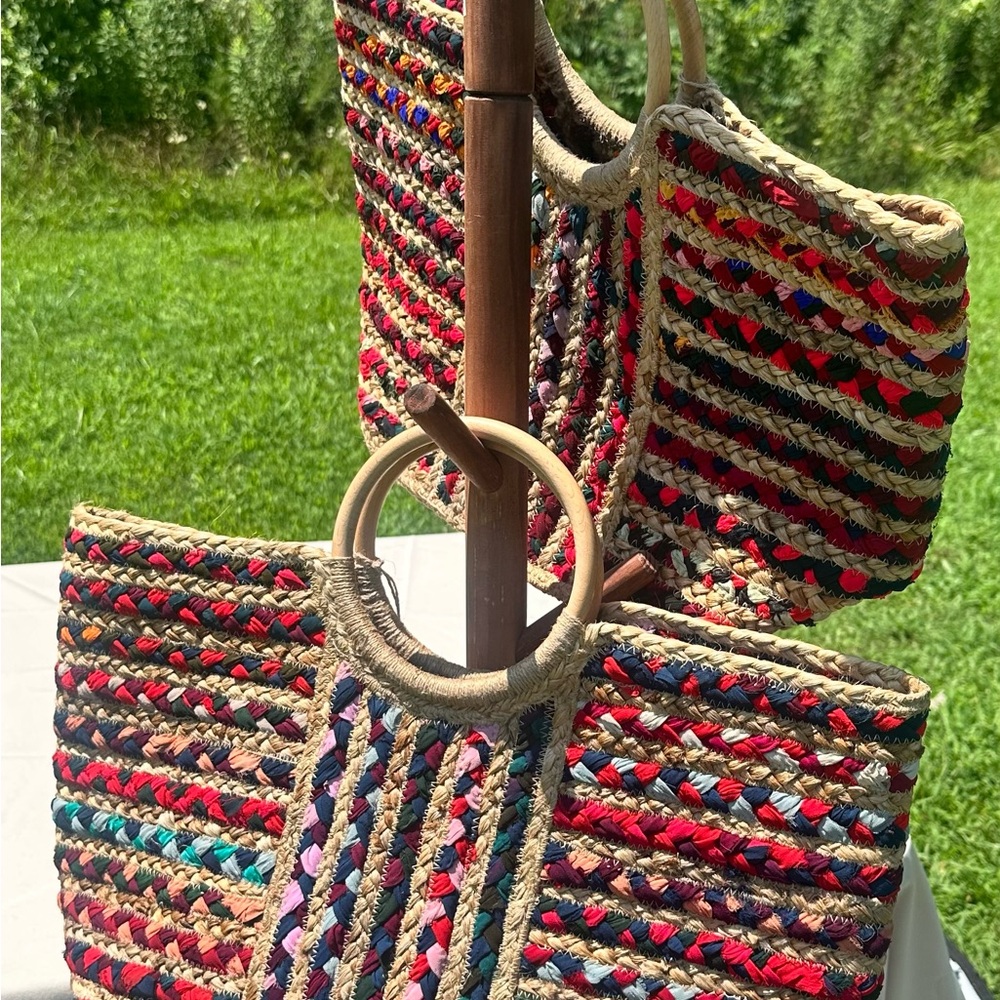 Colorful Woven Tote Bag